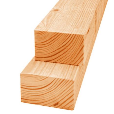 Balk Douglas 5,0 x 7,0 cm gezaagd