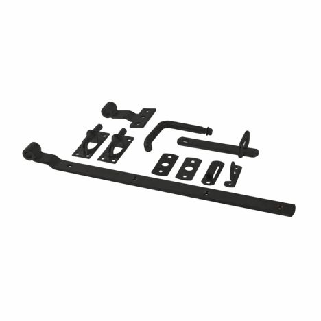 Beslagset zwart - Tuindeur