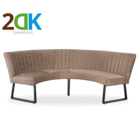 Tweedekans - Eetkamerbank - Hengelo tbv ronde tafel 150 cm - stof Element beige 06