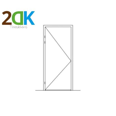 Tweedekans - Montagekozijn Match 100 - Alpine wit - Stompe deur 231,5 x 93 cm