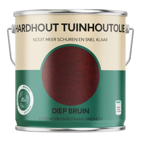 Hardhout olie biobased - Diep bruin 2,5 liter