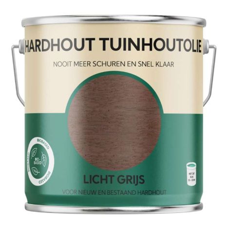 Hardhout olie biobased - Licht grijs 2,5 liter