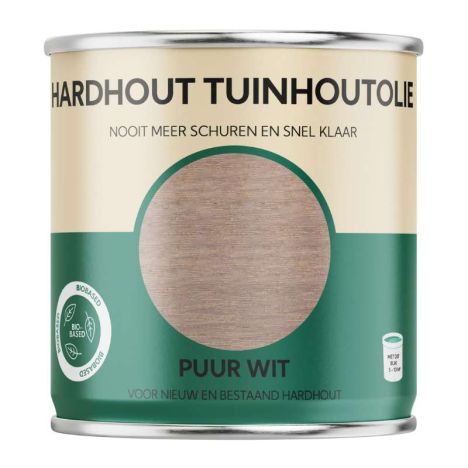 Hardhout olie biobased - Puur wit 2,5 liter