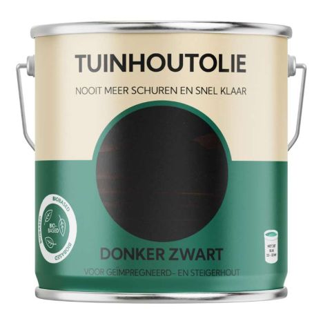 Tuinhout olie biobased - Donker zwart 2,5 liter