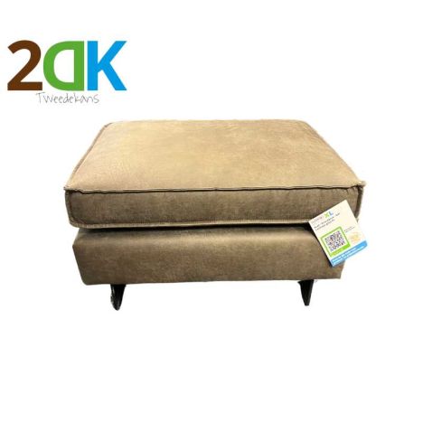 Tweedekans - Poef - Riverdance - leer Colorado grijs 02