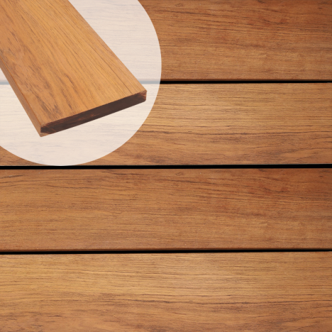 Vlonderplank hardhout Jatoba 2,1 x 14,5 cm (3,30 mtr) vlak