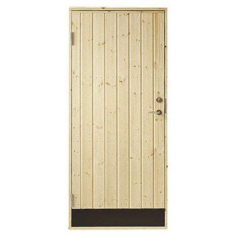Enkele dichte deur incl. kozijn - Linksdraaiend - Onbehandeld - 78,6 x 187,8 cm