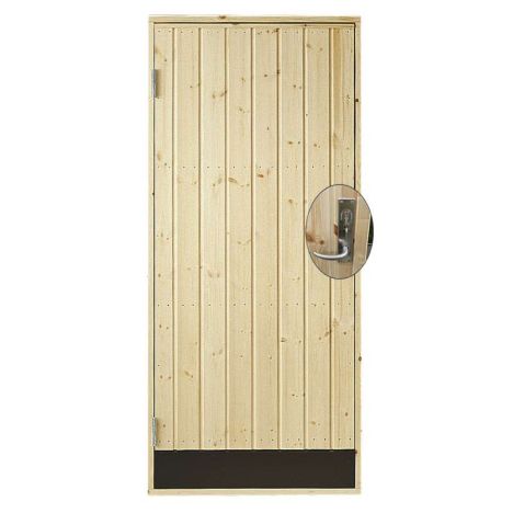 Enkele dichte deur incl. kozijn en beslag - Linksdraaiend - Onbehandeld - 78,6 x 197,8 cm