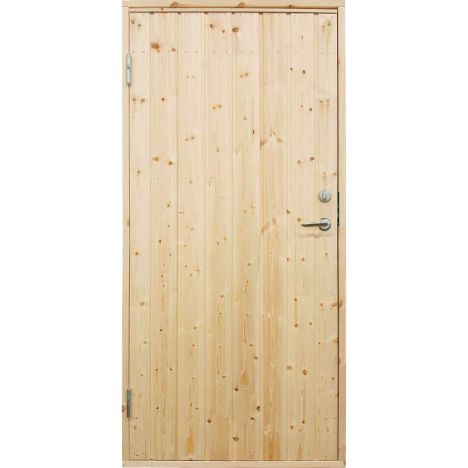 Enkele dichte deur incl. kozijn - Linksdraaiend - Onbehandeld - 88,6 x 197,8 cm