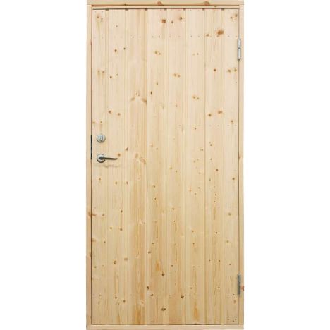 Enkele dichte deur incl. kozijn - Rechtsdraaiend - Onbehandeld - 88,6 x 197,8 cm