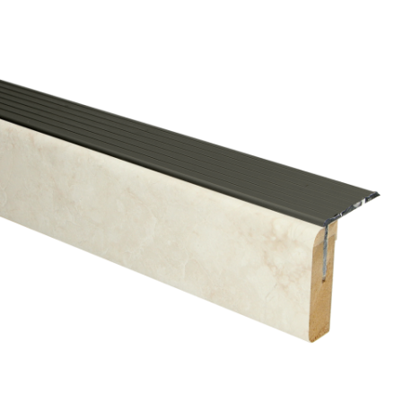 Uitloopprofiel Brons - Lulea Grijs Marmer - 121 x 6,3 cm