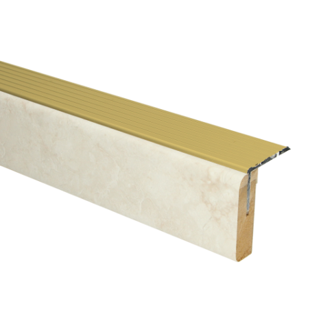 Uitloopprofiel Goud - Lulea Grijs Marmer - 121 x 6,3 cm