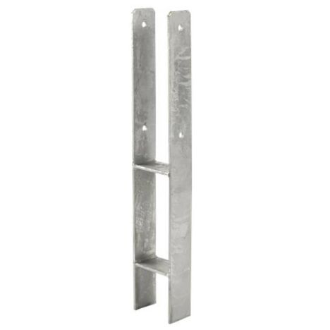 Paalhouder H gegalvaniseerd tbv tuinpaal van 9 x 9 cm - 60 cm