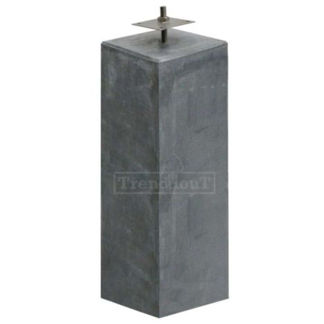 Betonpoer glad (19 x 19 x 70 cm) incl. stelanker