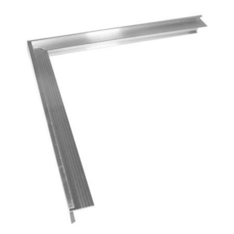 Daktrim aluminium buitenhoek 50 x 50 cm (35 mm)