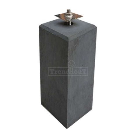 Betonpoer glad (17 x 17 x 58 cm) incl. RVS stelanker