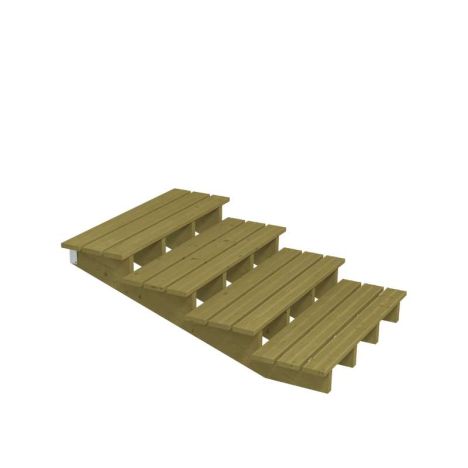 Tuintrap hout lui - 4 treden - inclusief treden - 157 x 55 x 120 cm