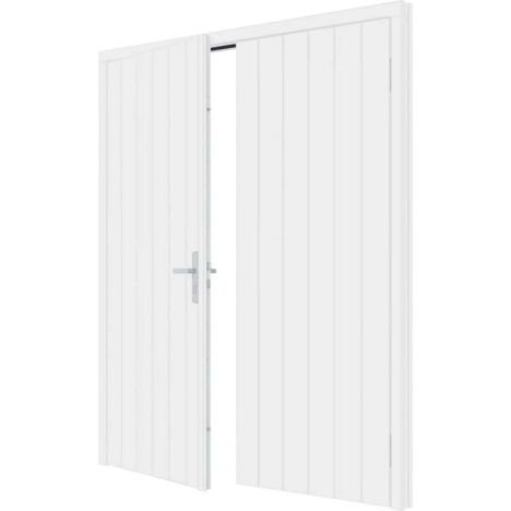Dubbele plaatdeur met kozijn - wit - 930 x 2115 mm incl. beslag