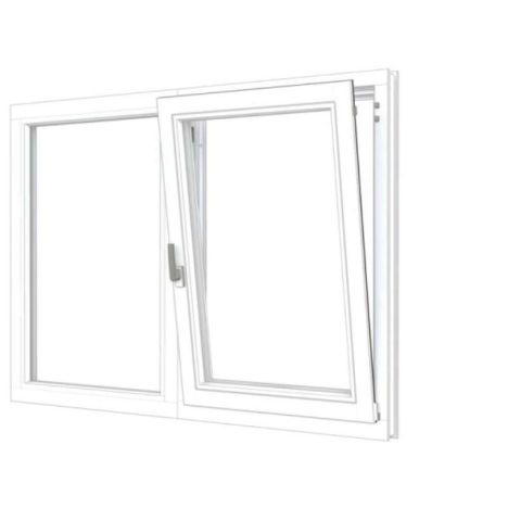 RKC Meranti wit - vast + draai/kiep RD - 154,8 x 107,4 cm