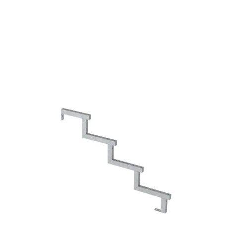 Tuintrap staal - Trapbalk 4 treden - 103 x 68 cm
