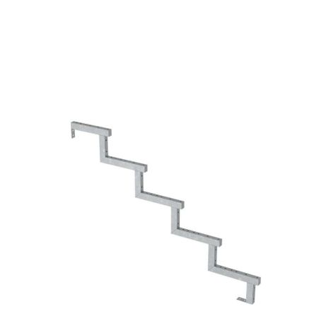 Tuintrap staal - Trapbalk 5 treden - 128 x 85 cm