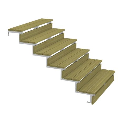 Tuintrap staal - 6 treden - inclusief treden 120 cm