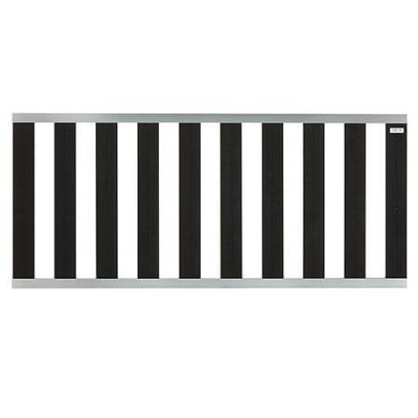 Tuinhek composiet Design antraciet met blank alu frame (180 x 80 cm)