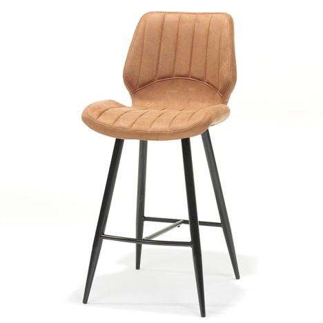 Barkruk Brenn - lederlook Soft cognac