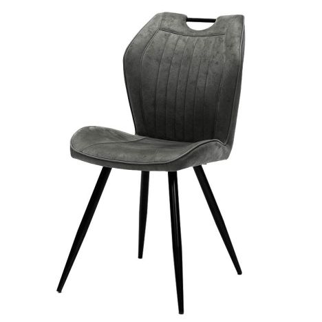 Eetkamerstoel - Cobra - lederlook Soft antraciet