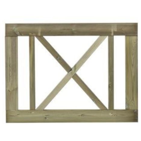 Tuinpoort vuren - Rom recht groen geimpregneerd (100 x 75 cm)