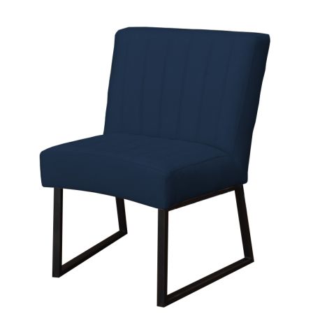 Eetkamerstoel - Hengelo - geschikt voor ronde tafel - stof Element blauw 13