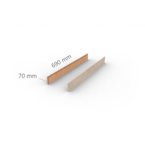 Afdekkappen voor open trap - PVC WPC - Matterhorn - Box D 69 x 7 cm