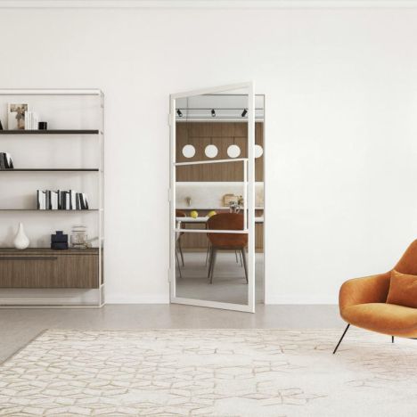 Stalen binnendeur met kozijn - Loft wit - Linksdraaiend - 83 x 201,5 cm