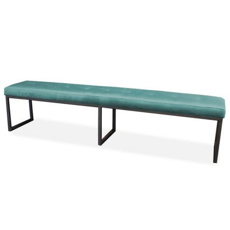 Eetkamerbank - Atlanta - stof Element turquoise 15 - 140 cm