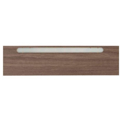 Afwerklijst onderkant - Ledstrip helder wit - Gavle Warm Noten - 140 x 5,5 cm