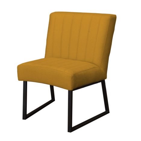 Eetkamerstoel - Hengelo - geschikt voor ronde tafel - stof Element goud 08