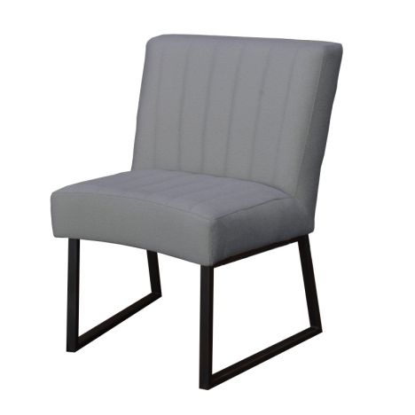 Eetkamerstoel - Hengelo - geschikt voor ronde tafel - stof Element grijs 03