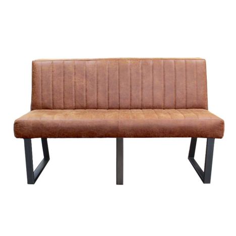 Eetkamerbank - Hengelo - leer Missouri cognac 03 - 180 cm