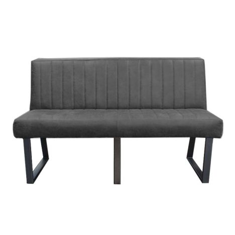 Eetkamerbank - Hengelo - leer Missouri antraciet 09 - 220 cm