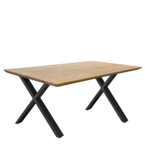 Industriële eettafel eiken Castle Line verjongd - 200 x 100 cm - Bladdikte 4,5 cm - Diverse poten