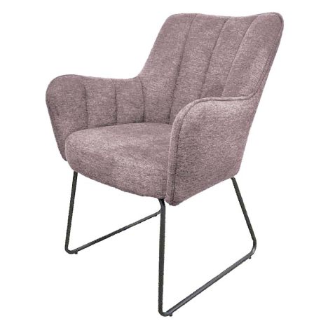 Eetkamerstoel - Kevin - stof Bjorn grof geweven lavendel