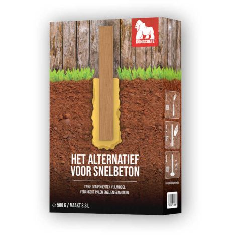 Kongcrete lichtgewicht vulmiddel voor tuinpalen (500gr)