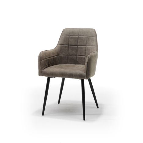 Eetkamerstoel - Donovan - stof Cowboy retro lederlook sand