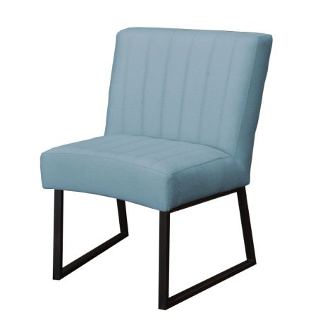 Eetkamerstoel - Hengelo - geschikt voor ronde tafel - stof Element lichtblauw 16