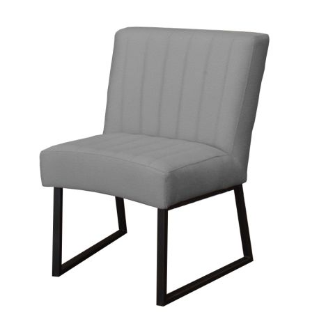 Eetkamerstoel - Hengelo - geschikt voor ronde tafel - stof Element lichtgrijs 04