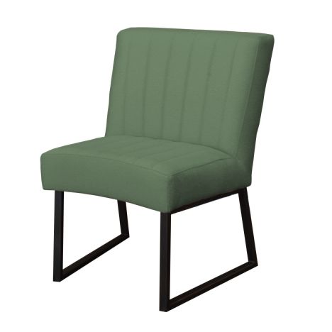 Eetkamerstoel - Hengelo - geschikt voor ronde tafel - stof Element lichtgroen 11