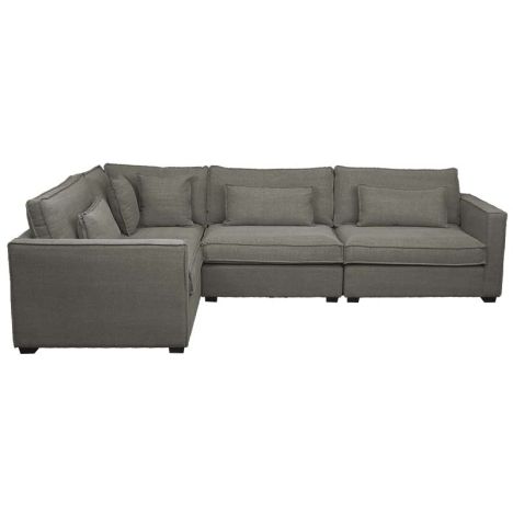 Modulaire bank - Mazur - stof Kiss grijs 66 - zelf samenstellen