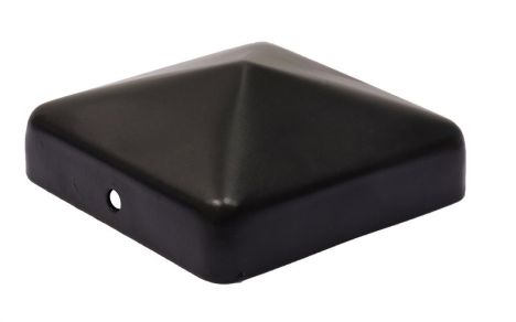 Paalkap zwart gepoedercoat (binnenmaat 7,1 x 7,1 cm)