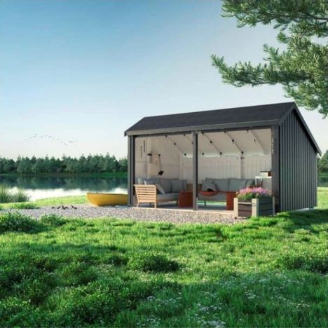 Multi tuinhuis open 10,5 m2 onbehandeld 248 x 432 x 250 cm