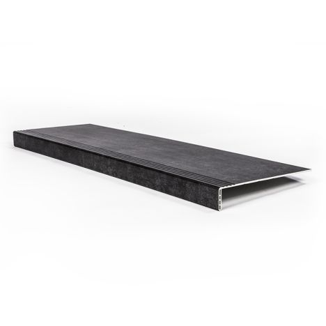 Overzettrede met neus - SPC - Beton Zwart